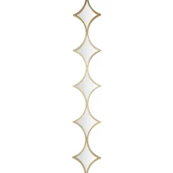 Decorative Mirrors-Kirkland's Home Slim Stacked Diamonds Wall Mirror Gold