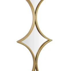 Decorative Mirrors-Kirkland's Home Slim Stacked Diamonds Wall Mirror Gold