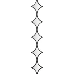 Decorative Mirrors-Kirkland's Home Slim Stacked Diamonds Wall Mirror Black