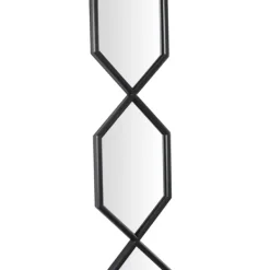 Decorative Mirrors-Kirkland's Home Slim Stacked Hexagons Wall Mirror Black