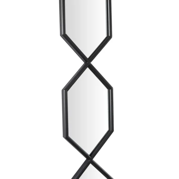 Decorative Mirrors-Kirkland's Home Slim Stacked Hexagons Wall Mirror Black