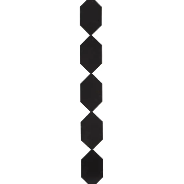 Decorative Mirrors-Kirkland's Home Slim Stacked Hexagons Wall Mirror Black