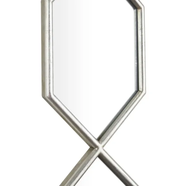 Decorative Mirrors-Kirkland's Home Slim Stacked Hexagons Wall Mirror Silver