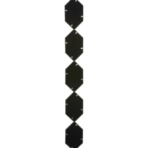 Decorative Mirrors-Kirkland's Home Slim Stacked Hexagons Wall Mirror Silver