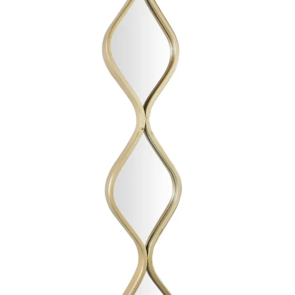 Decorative Mirrors-Kirkland's Home Slim Stacked Teardrops Wall Mirror Gold