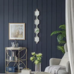 Decorative Mirrors-Kirkland's Home Slim Stacked Trellis Wall Mirror Silver