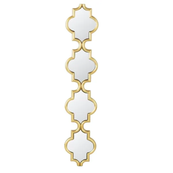 Decorative Mirrors-Kirkland's Home Slim Stacked Trellis Wall Mirror Gold