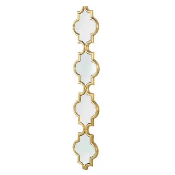 Decorative Mirrors-Kirkland's Home Slim Stacked Trellis Wall Mirror Gold