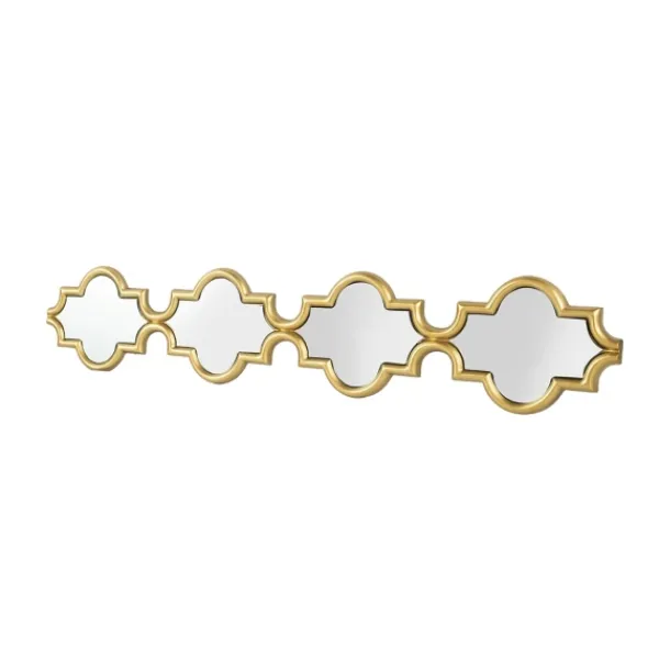 Decorative Mirrors-Kirkland's Home Slim Stacked Trellis Wall Mirror Gold
