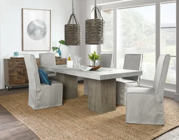 Dining Chairs-Kirkland's Home Slipcover Dining Chair Gray