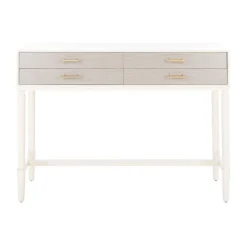 Entryway Furniture-Kirkland's Home Sloane Four-Drawer Console Table White