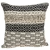 Pillows-Kirkland's Home Sloane Shaggy Knotted Throw Pillow Ivory/Black