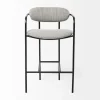 Bar Stools & Counter Height Stools-Kirkland's Home Smoke Arm Rest Upholstered Counter Stool Gray