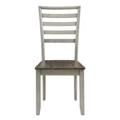 Dining Chairs-Kirkland's Home Smoked Honey And Alabaster Dining Chairs, Set Of 2 Ivory/Brown