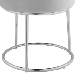 Benches & Ottomans-Kirkland's Home Smokey Velvet Vanity Stool Gray