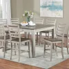 Dining Tables-Kirkland's Home Smoky Alabaster Wooden 9-Pc. Dining Set Gray/Brown