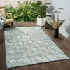 Outdoor Rugs-Kirkland's Home Smoky Blue Geometric Indoor/Outdoor Area Rug, 5X7 Gray/Blue