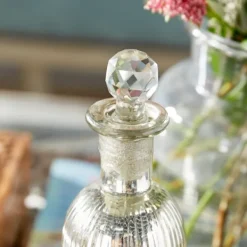 Vases-Kirkland's Home Soda Lime Glass Bottle Vases, Set Of 3 Silver