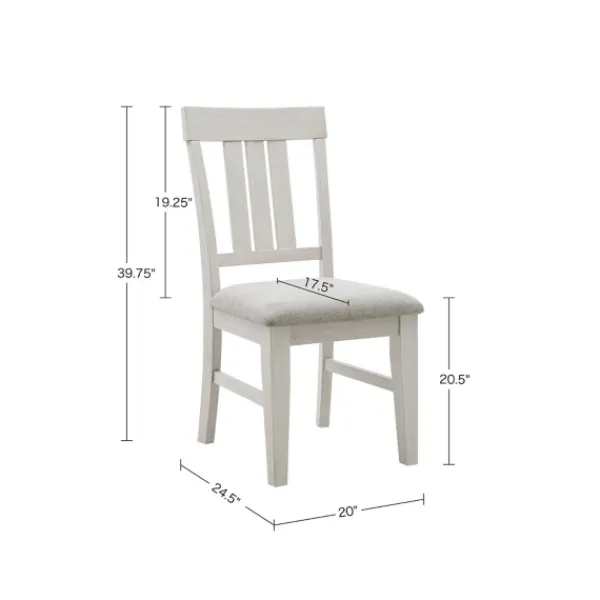 Dining Chairs-Kirkland's Home Sofia White High Back Dining Chairs, Set Of 2 Gray