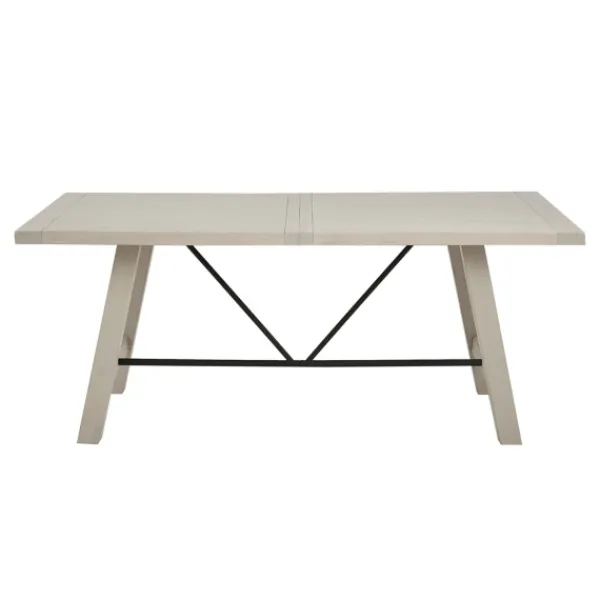 Dining Tables-Kirkland's Home Sofia Wooden Dining Table With Metal Bars White