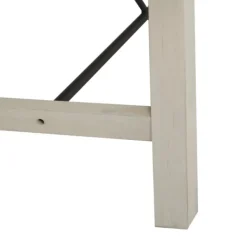 Dining Tables-Kirkland's Home Sofia Wooden Dining Table With Metal Bars White