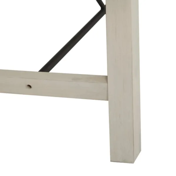 Dining Tables-Kirkland's Home Sofia Wooden Dining Table With Metal Bars White