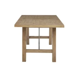 Dining Tables-Kirkland's Home Sofia Wooden Dining Table With Metal Bars Tan