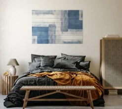 Wall Plaques-Kirkland's Home Soft Blue Abstract Wood Wall Plaque Blue/White