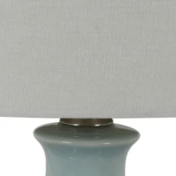 Table Lamps-Kirkland's Home Soft Blue Embossed Ceramic Table Lamps, Set Of 2 White