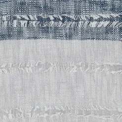 Blankets & Throws-Kirkland's Home Soft Blue Textured Striped Tassel Throw Blue/White
