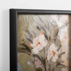Framed Art-Kirkland's Home Soft Floral Vase Framed Art Print Green/Ivory