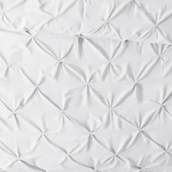 Duvets-Kirkland's Home Soft Pinched 3-Pc. Queen Duvet Cover Set White