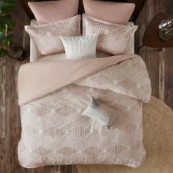 Comforters-Kirkland's Home Soft Pink Tufted King 3-Pc. Comforter Set Pink/White