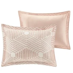 Comforters-Kirkland's Home Soft Pink Tufted King 3-Pc. Comforter Set Pink/White