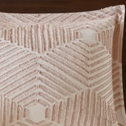 Comforters-Kirkland's Home Soft Pink Tufted King 3-Pc. Comforter Set Pink/White