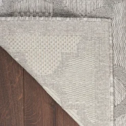 Outdoor Rugs-Kirkland's Home Soft Silver Trellis Outdoor Area Rug, 4X6 Gray/White