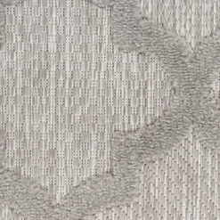 Outdoor Rugs-Kirkland's Home Soft Silver Trellis Outdoor Area Rug, 4X6 Gray/White