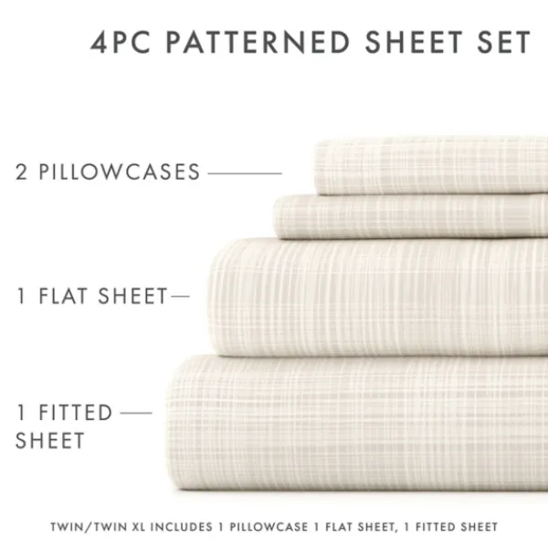 Bed Sheets-Kirkland's Home Soft Thatch 3-Pc. Twin Sheet Set Tan