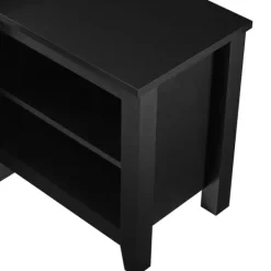 Tv Stands & Media Consoles-Kirkland's Home Solid Tiered Tv Stand Black