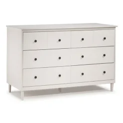 Dressers & Chests-Kirkland's Home Solid Wood 6-Drawer Dresser White