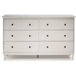 Dressers & Chests-Kirkland's Home Solid Wood 6-Drawer Dresser White