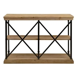 Entryway Furniture-Kirkland's Home Sonoma Two-Tier Console Table Tan