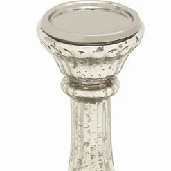 Candle Holders-Kirkland's Home Speckled Mercury Glass Pillar Holders, Set Of 3 Silver