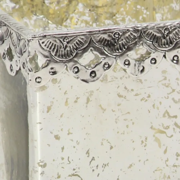 Candle Holders-Kirkland's Home Speckled 2-Pc. Candle Holder Set Silver