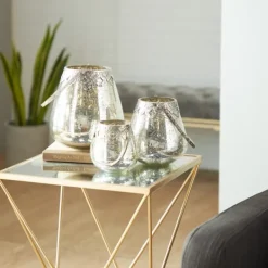 Candle Holders-Kirkland's Home Speckled Votive Candle Holders, Set Of 3 Silver