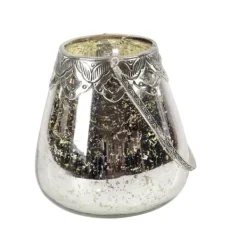 Candle Holders-Kirkland's Home Speckled Votive Candle Holders, Set Of 3 Silver