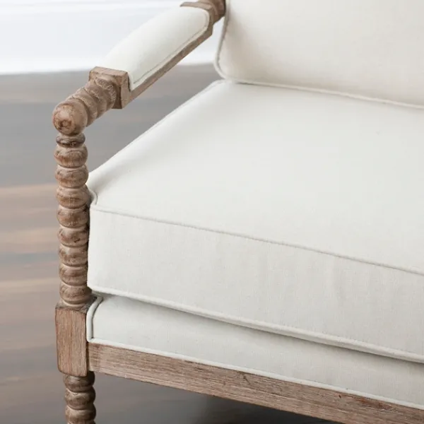 Accent Chairs-Kirkland's Home Spencer Spindle Armchair Ivory