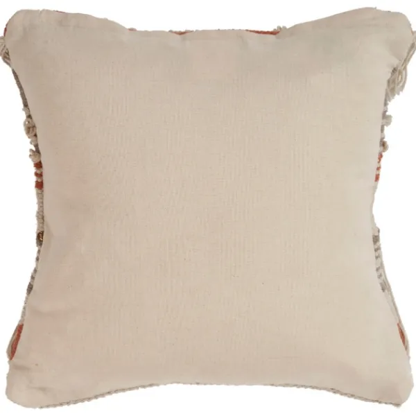 Pillows-Kirkland's Home Spice And Natural Chic Fringe Pillow Orange/Tan