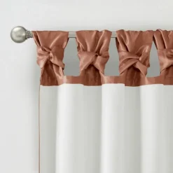Curtains & Drapes-Kirkland's Home Spice Twist Top Curtain Panel, 84 In. Orange