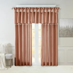 Curtains & Drapes-Kirkland's Home Spice Twist Top Curtain Panel, 84 In. Orange